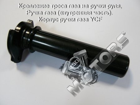 Крепление троса газа на ручки руля,Ручка газа (внутренняя часть). Корпус ручки газа YCF