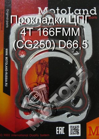 Прокладки ЦПГ 4Т 166FMM (CG250) D66,5
